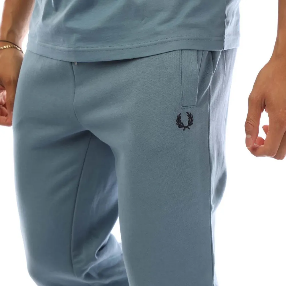 Fred Perry Loopback Sweatpants in Blue, additional product view 3