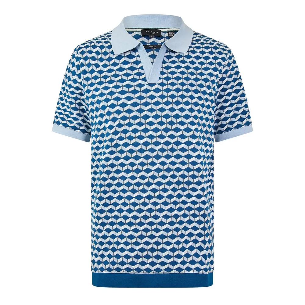 Ted Baker Men's Print Short Sleeve Polo Shirt
