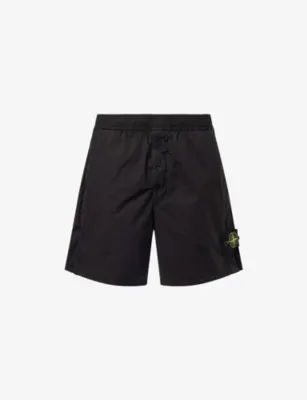 STONE ISLAND Tela Paracadute Compass-Badge Stretch-Cotton Shorts