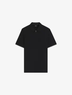 BOSS Slim-Fit Short-Sleeve Cotton Polo - OPEN WHITE