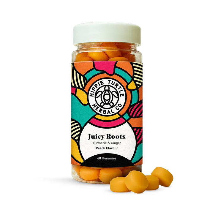 Hippie Turtle Herbal Co Juicy Roots Turmeric & Ginger 60 Gummies