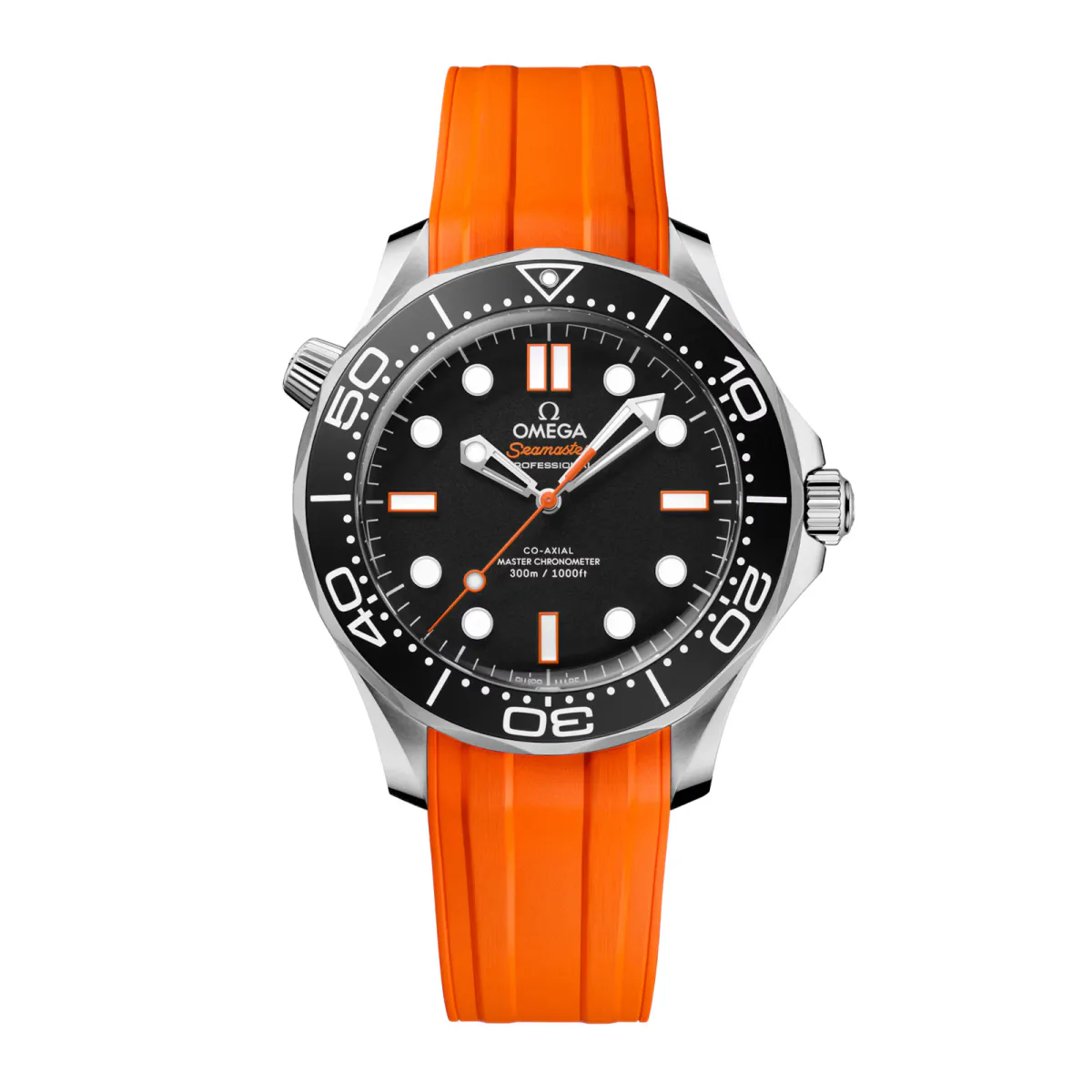 Omega Seamaster Diver 300M Automatic 42mm Mens Watch Orange Rubber