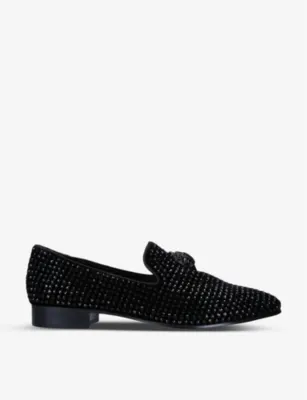 KURT GEIGER LONDON Ace studded suede loafers - EUR 44 / 10 UK MEN in BLACK – Mens | Loafers