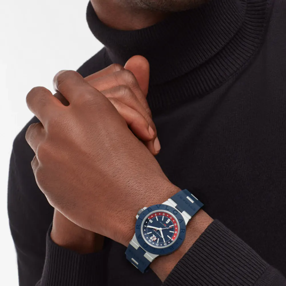 Bvlgari Aluminium 40mm Mens Watch in Blue, additional product view 2