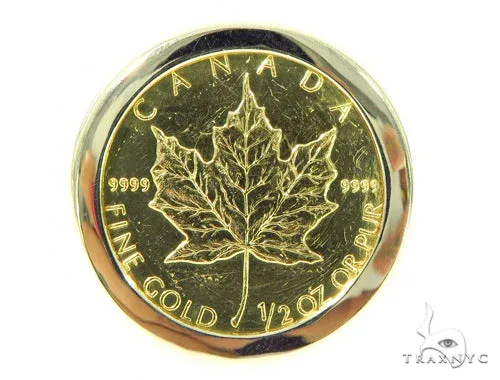 RINA - For Him FACTORY Canadian Leaf Gold Coin Ring 45401 in Rose Gold / 13 – Ring