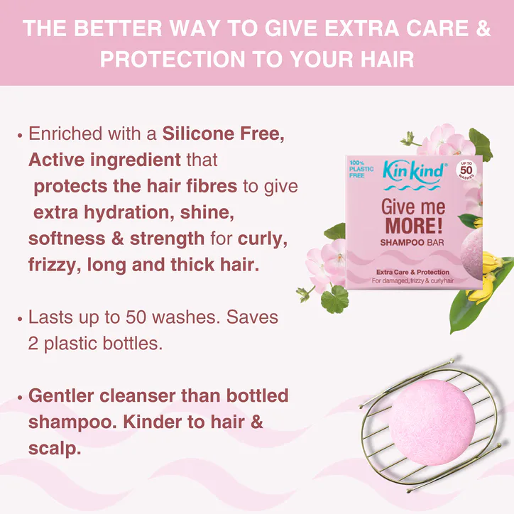 KinKind Give me MORE! Extra Care Shampoo Bar 50g detail 2