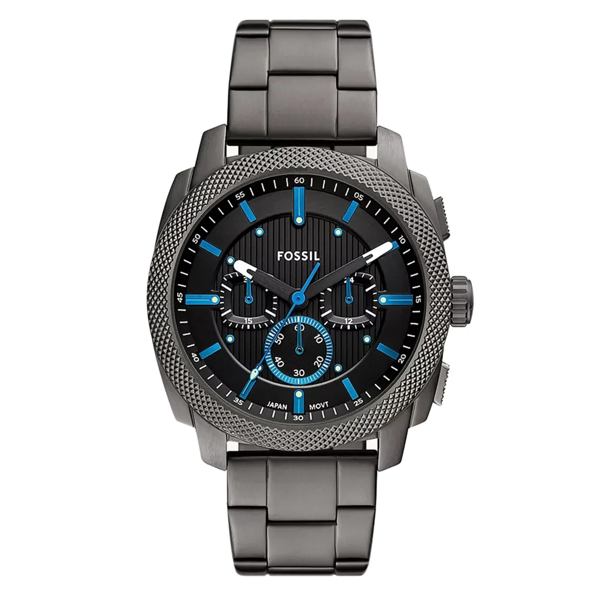 Fossil Machine Stainless Steel Grey Chronograph Mens Watch
