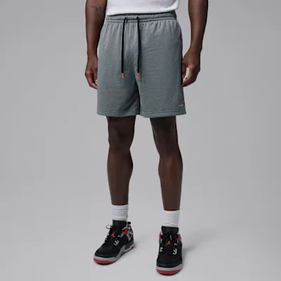 Jordan Brooklyn Men's Mesh Shorts - Smoke Grey/University Red