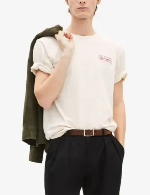 THE KOOPLES Branded-Buckle Suede Belt - M in Chocolate, additional product view 2