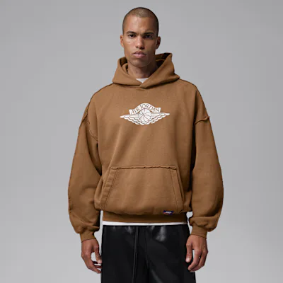 Jordan Flight Wings Men's Fleece Pullover Hoodie - Light British Tan/Sail
