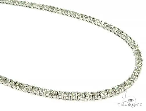 AHMED - MOON JEWELRY For Him Signature 14K White Gold Diamond Tennis Chain 66006 in White – Chain