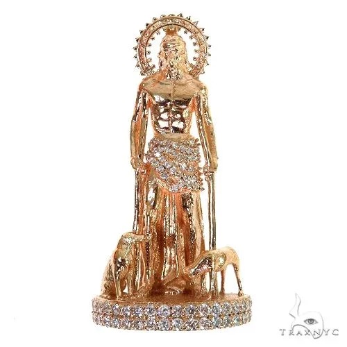 RINA - For Him CUSTOM Mini St. Lazarus Diamond Pendant 67690 in Rose Gold – Pendant