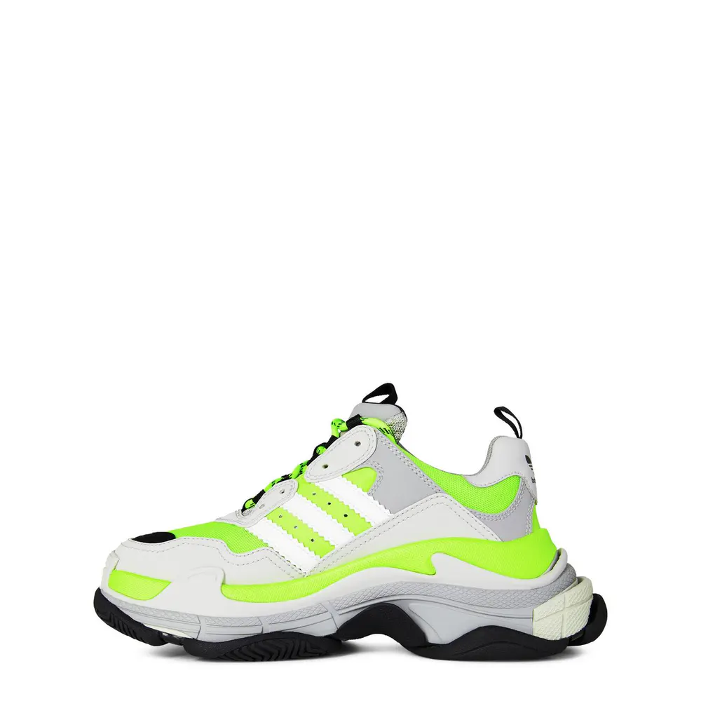 Balenciaga X Adidas Triple S Trainers in Yl/Blk/Gry 7512, additional product view 3