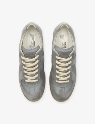 MAISON MARGIELA Replica Leather Trainers - EUR 43 / 9 UK MEN in BLUE/PAL.C, additional product view 2