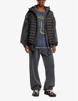 DIESEL W-Temple quilted shell gilet in 9XX, additional product view 2