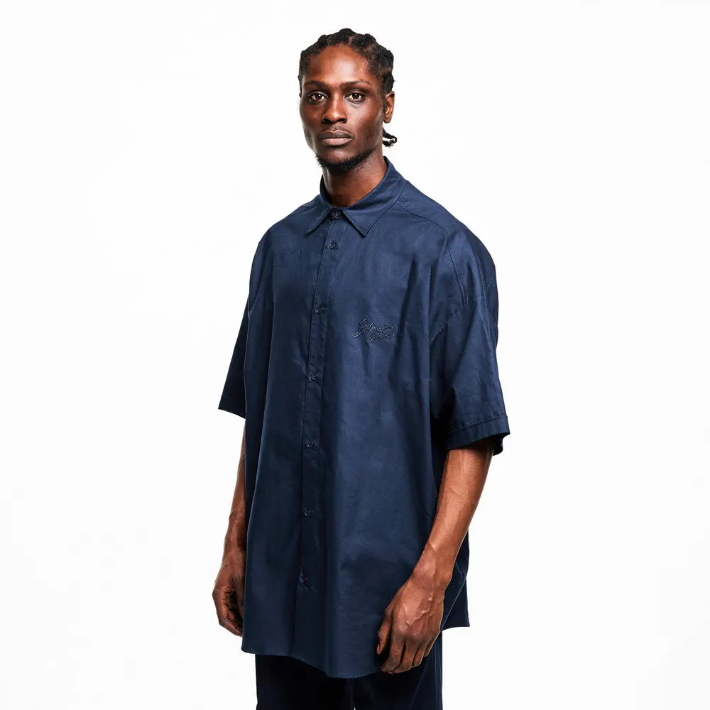 Balmain Men's Short Sleeve Plain Shirt detail 3