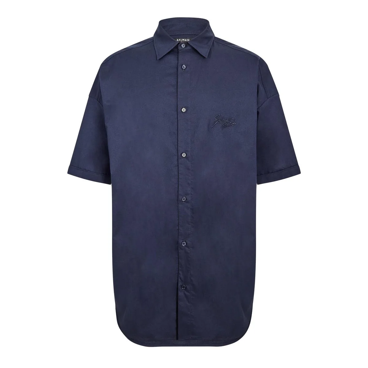 Balmain Men's Short Sleeve Plain Shirt