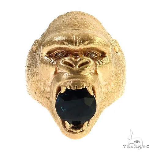 RINA - For Him FACTORY Dark Blue Sapphire Gorilla Ring 68945 in Rose Gold / 10 – Ring
