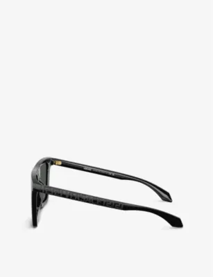 VERSACE VE4468U rectangular-frame acetate sunglasses detail 3