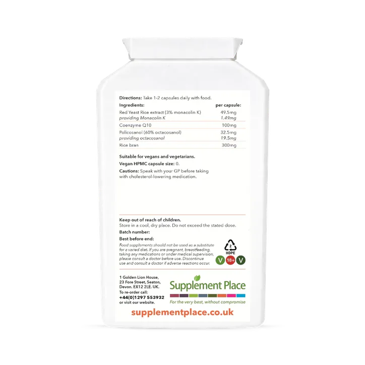 Supplement Place Reduchol | Red Yeast Rice, COQ10, Policosanol | 120 Capsules detail 2