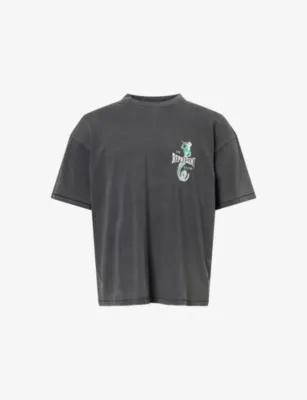 REPRESENT The Viper Dice Graphic-Print Cotton T-Shirt - VINTAGE GREY detail 2