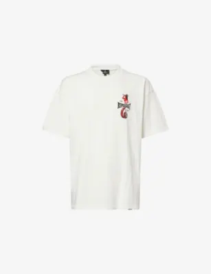 REPRESENT The Viper Dice Graphic-Print Cotton T-Shirt - VINTAGE GREY