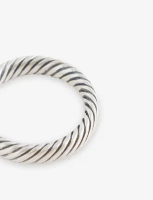 SERGE DENIMES Halo Rope-Pattern Sterling-Silver Ring - P detail 3