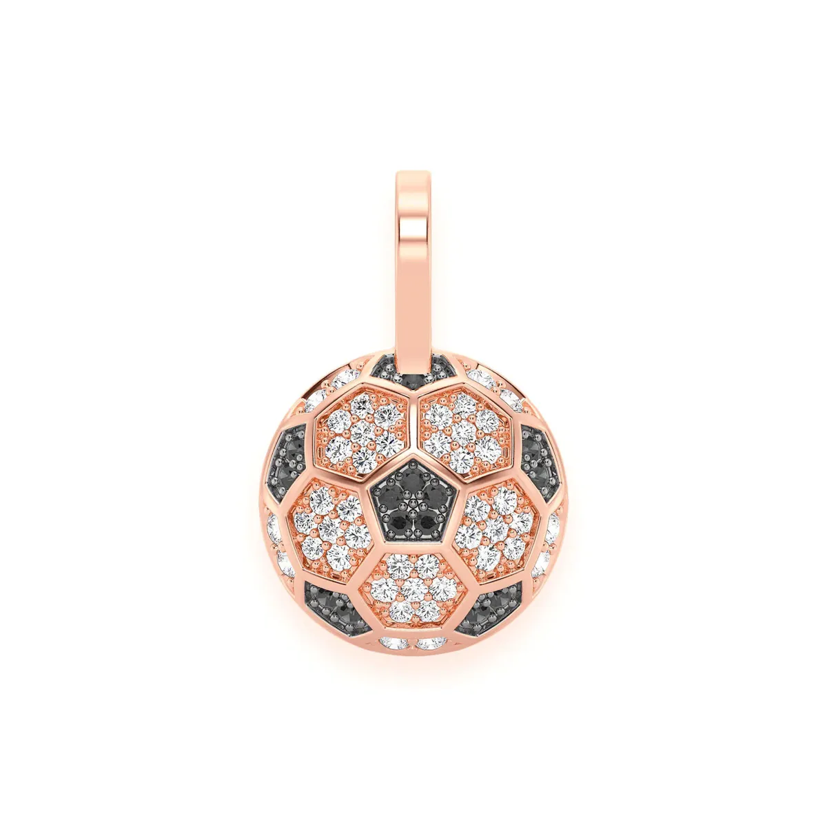 For Him Soccer Ball Diamond Pendant in Rose Gold – Pendant