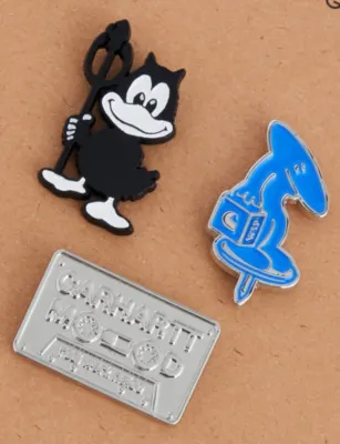 CARHARTT WIP Graphic Bumper Pin Set in MULTICOLOR, additional product view 2