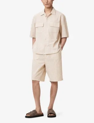 ALLSAINTS Rockland Check-Print Cotton Shorts detail 2