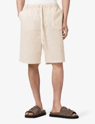 ALLSAINTS Rockland Check-Print Cotton Shorts detail 3