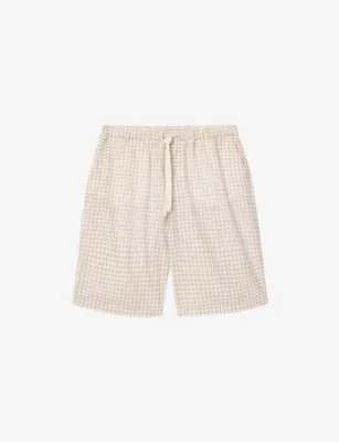 ALLSAINTS Rockland Check-Print Cotton Shorts