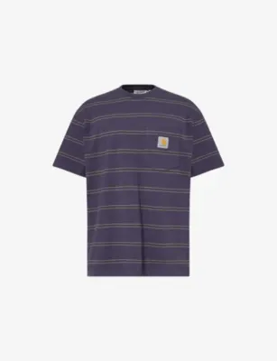 CARHARTT WIP Bert Striped Pocket Stretch-Cotton T-Shirt