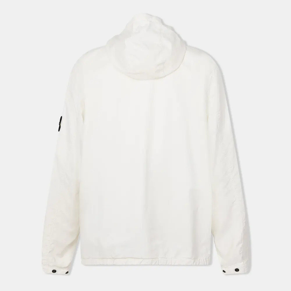 Stone Island Men's Supima Cotton Twill Hooded Long Sleeve Overshirt detail 2