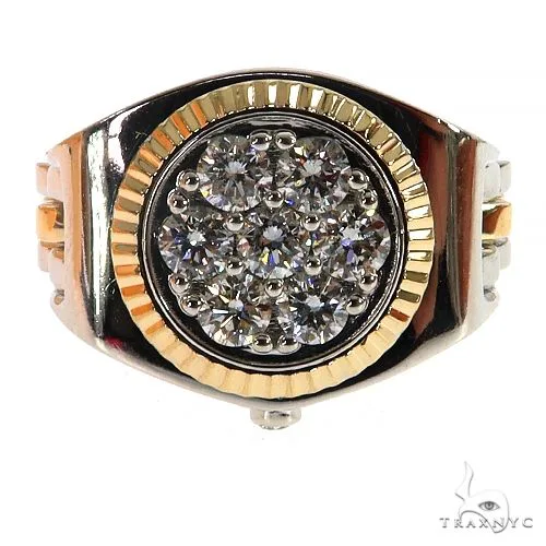 RINA - For Him CUSTOM Custom Made Rolex Style Diamond Ring 68329 in 10 – Ring