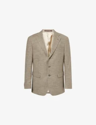 OSCAR JACOBSON Robert Single-Breasted Silk And Cotton Blazer