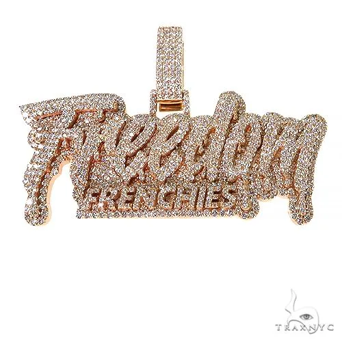 RINA - For Him CUSTOM CVD Freedom Frenchies Diamond Pendant 68568 in Rose Gold – Pendant