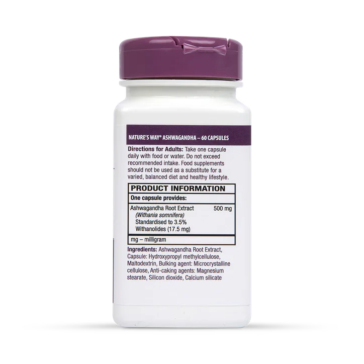 Nature's Way Ashwagandha 60 Capsules, additional product view 2