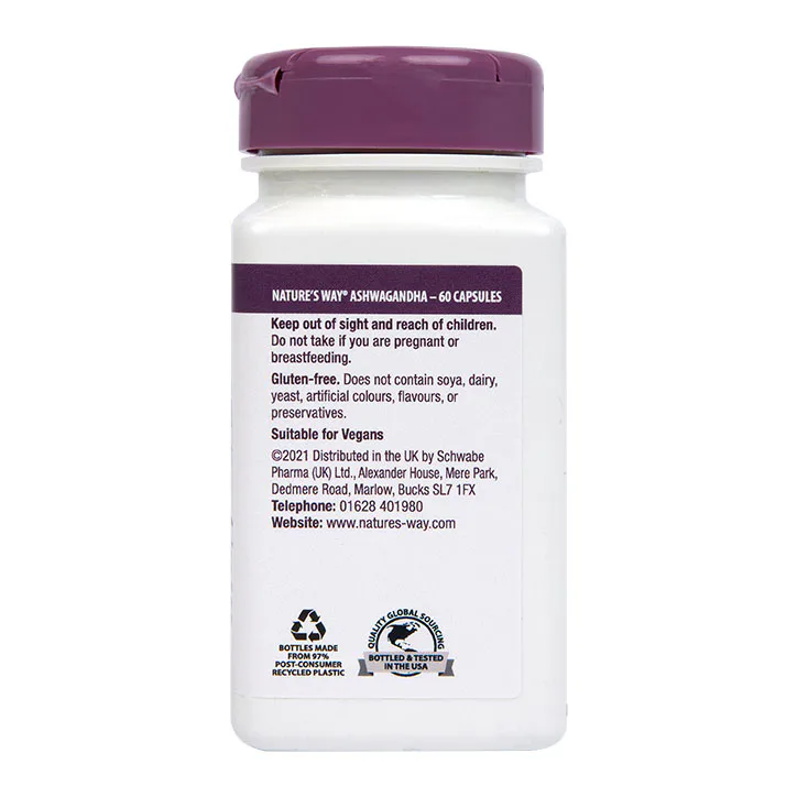 Nature's Way Ashwagandha 60 Capsules, additional product view 3