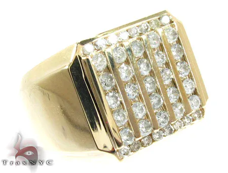 RINA - For Him FACTORY Round Cut Channel Diamond Medium Ring 26535 in Rose Gold / 6 – Ring