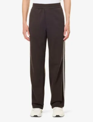 EMPORIO ARMANI Striped-Trim Logo-Trim Cotton Jogging Bottoms detail 3