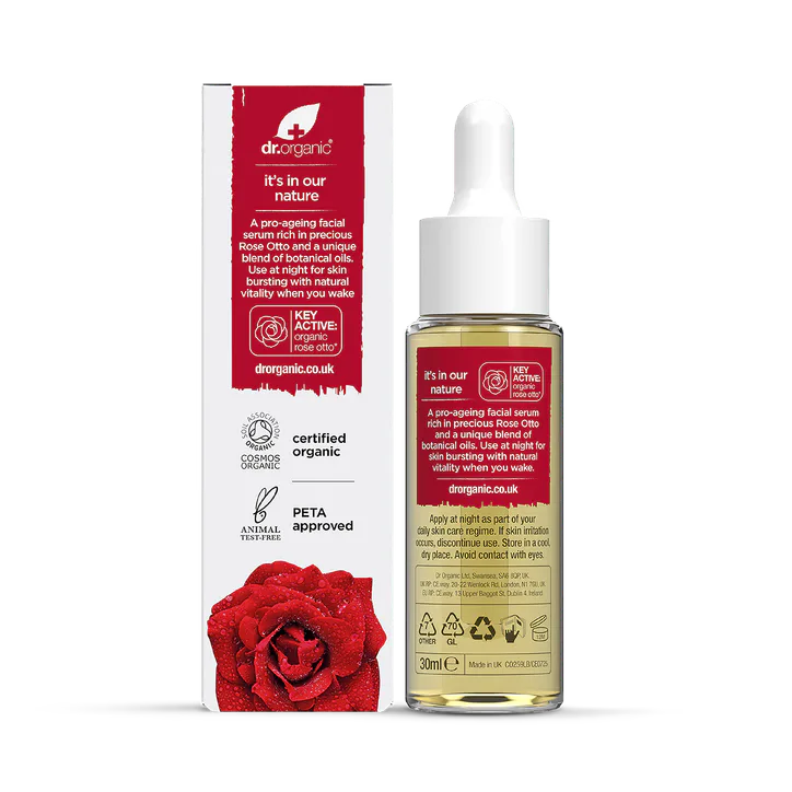 Dr Organic Rose Otto Facial Serum 30ml detail 2