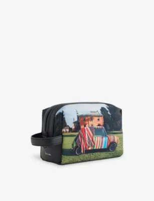 PAUL SMITH Car Graphic-Print Faux-Leather Washbag detail 3