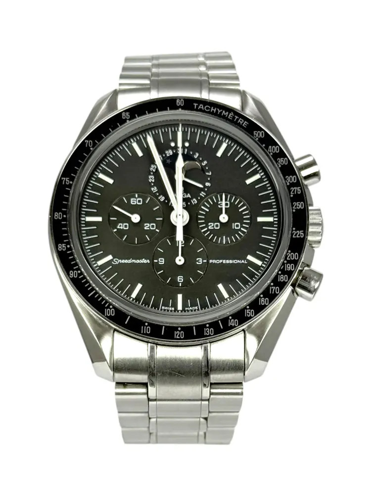 Omega Speedmaster Moonphase 3576.50.00 — 2006 — Good in Black Baton – Pre-owned watches