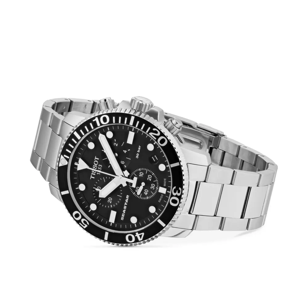 Tissot Seastar 45.5mm Mens Watch Black in Black, additional product view 2