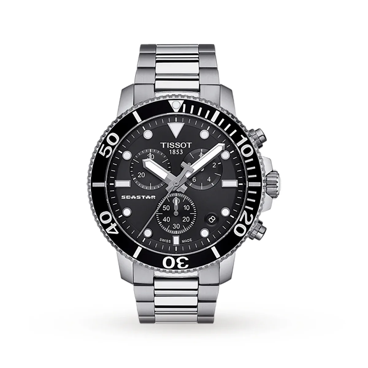 Tissot Seastar 45.5mm Mens Watch Black