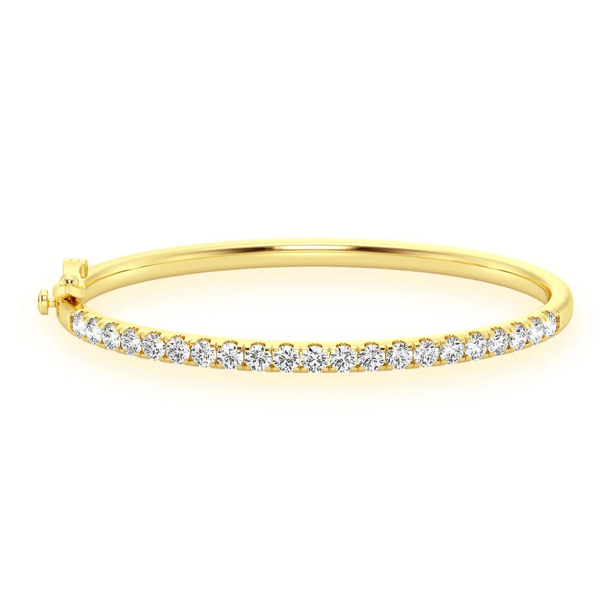 For Him Scallop Diamond Bangle in 10pt / 2.15ctw / Yellow Gold / Medium – Bracelet