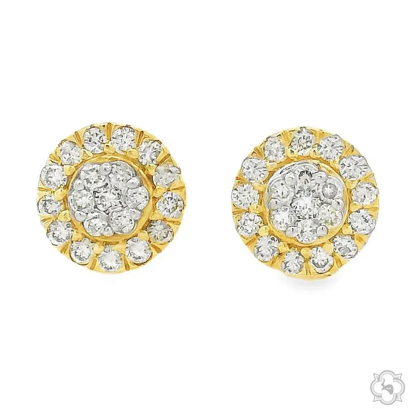 ANNA - LSM Round Diamond Cluster Earrings 70871 in Yellow Gold – Earrings