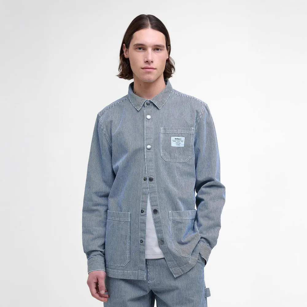 Barbour Men's Tindale Striped Long Sleeve Overshirt detail 3