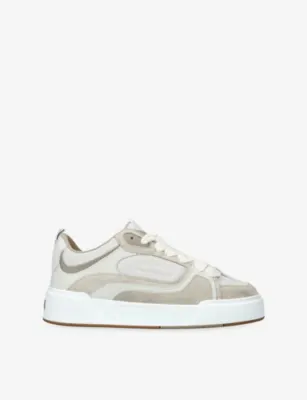 CLEENS Essential Suede And Mesh Trainers - EUR 42 / 8 UK MEN in BEIGE OTH – Mens | Trainers | Lace up trainers